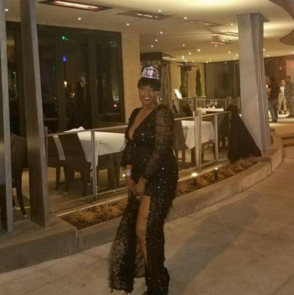 Black Sequin Gown